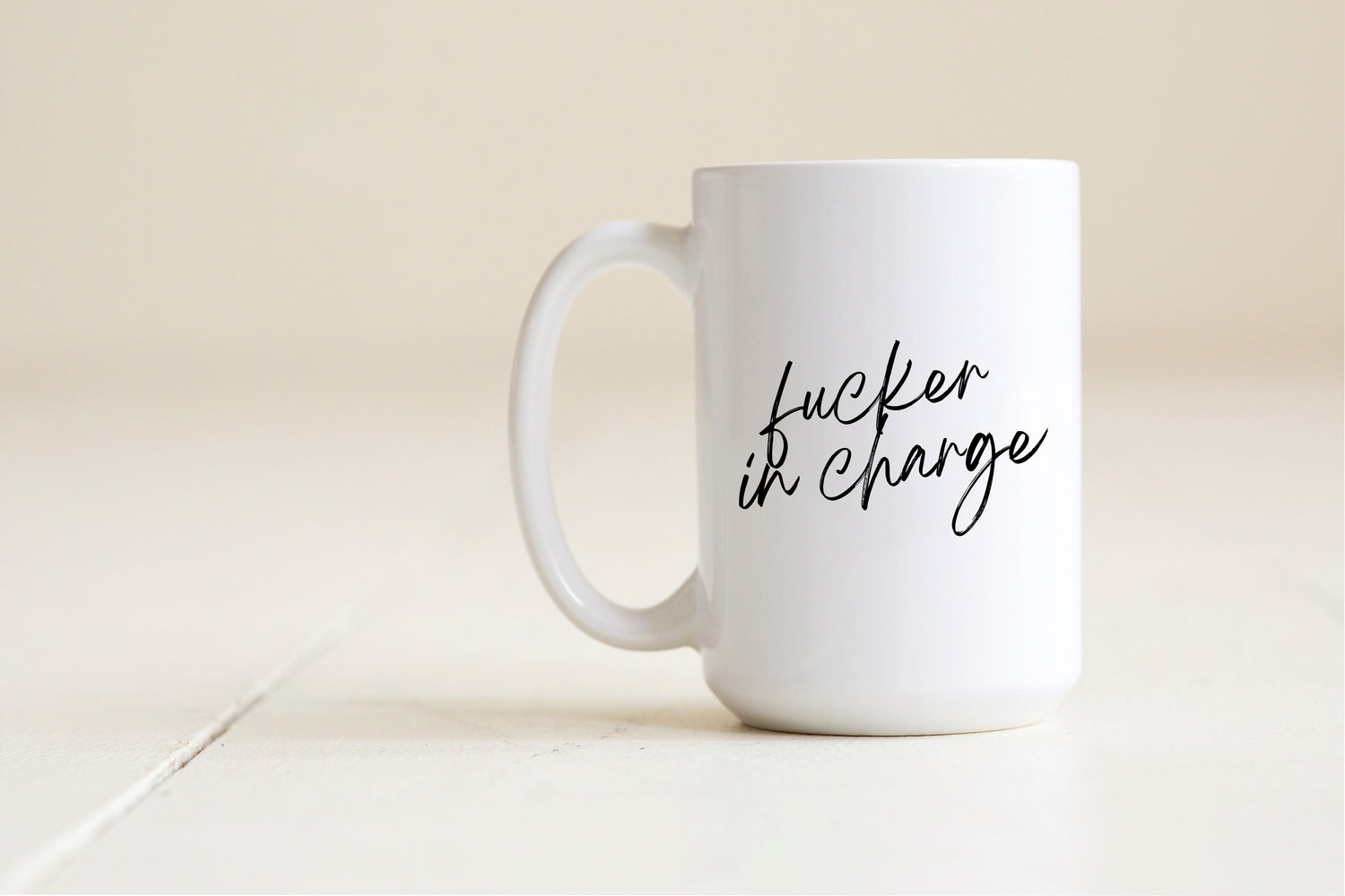 fucker in charge mug