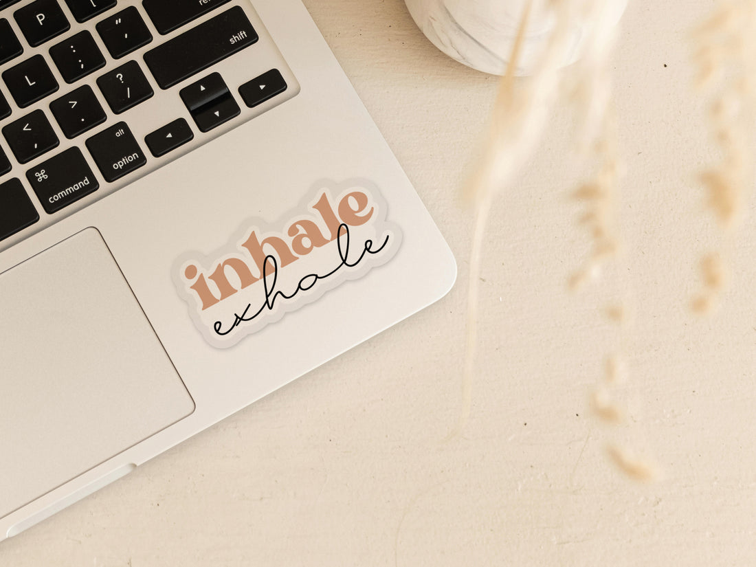 Inhale Exhale Vinyl Sticker Stickers - Creativien